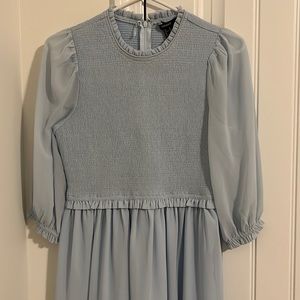 Midi length baby blue dress size M